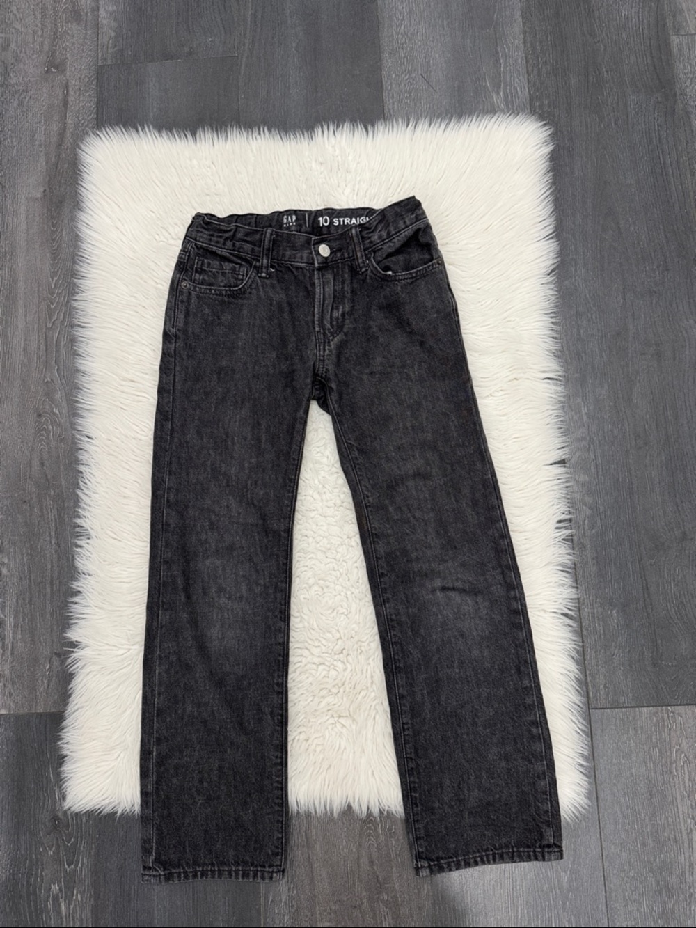 GAP Black Straight-Leg Jeans